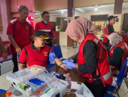 Peringati Hari Bayangkara Ke 77, Lapas Narkotika Karang Intan Ikuti Gelaran Hari Bakti Kesehatan “Donor Darah”