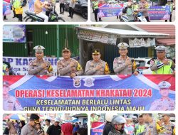 Kapolres Mesuji Dalam Rangka Ops Keselamatan Krakatau 2024 , Polres Mesuji Berbagi Takjil kepada Masyarakat