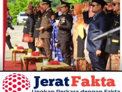 Kapolres Mesuji Hadiri Upacara Peringatan Ulang Tahun Provinsi Lampung Ke 60 Di Pemda Mesuji