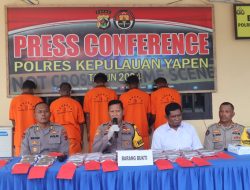 5 Pelaku Kepemilikan Narkotika Jenis Ganja Diringkus Polres Kepulauan Yapen