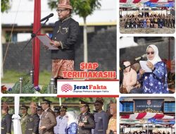 PENJABAT BUPATI MESUJI SULPAKAR JADI INSPEKTUR UPACARA HARI JADI KE-60 PROVINSI LAMPUNG, HUT SATPOL PP KE-74 DAN HUT KE-62 SATLINMAS TAHUN 2024