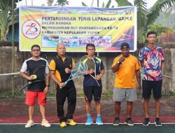 Jelang HUT Bhayangkara Ke 78, Kapolres Kepulauan Yapen Resmi Membuka Pertandingan Tenis