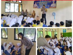 Satlantas Polres Mesuji Adakan Kegiatan Binluh kepada Siswa Siswi SMP N 1 Mesuji