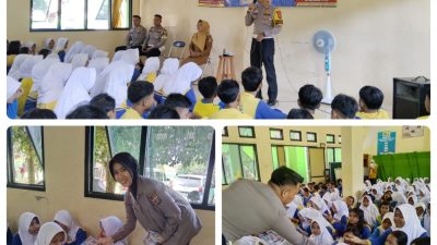 Satlantas Polres Mesuji Adakan Kegiatan Binluh kepada Siswa Siswi SMP N 1 Mesuji