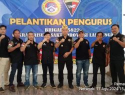 Pelantikan Pengurus Beigade 5822 Cakra Trisula Sakti Provinsi Lampung 2024-2029