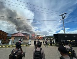 Aula Kantor Bupati Dogiyai Terbakar, Polisi Gerak Cepat Amankan Lokasi