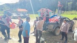 Respons Cepat Polri, Bantuan Tiba di Kampung Jim Pascabencana Longsor