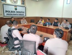 Rapat PJU dan BKO Brimob, Polres Dogiyai Perkuat Strategi Jaga Kondusifitas Wilayah