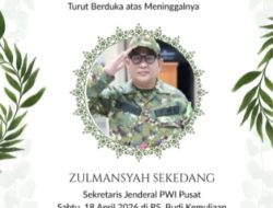 Sekjen PWI Pusat Zulmansyah Sekedang Wafat, Dunia Pers Indonesia Berduka